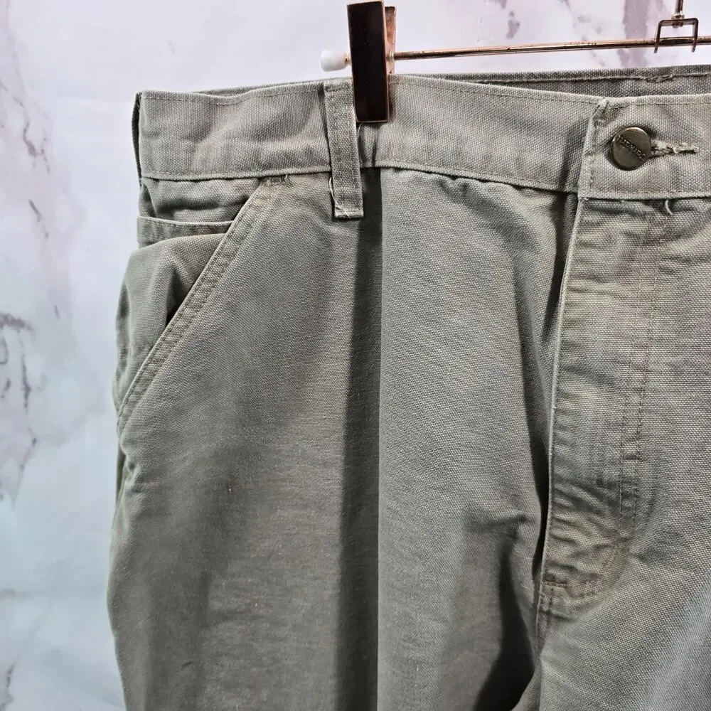 Carhartt Pants Mens 38 X 32 Tan Brown Khaki Dungaree Fit Classic Loose Cotton